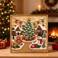 Diamantmalerei Weihnachtsdekor Bastelset mit Strasssteinen – 5