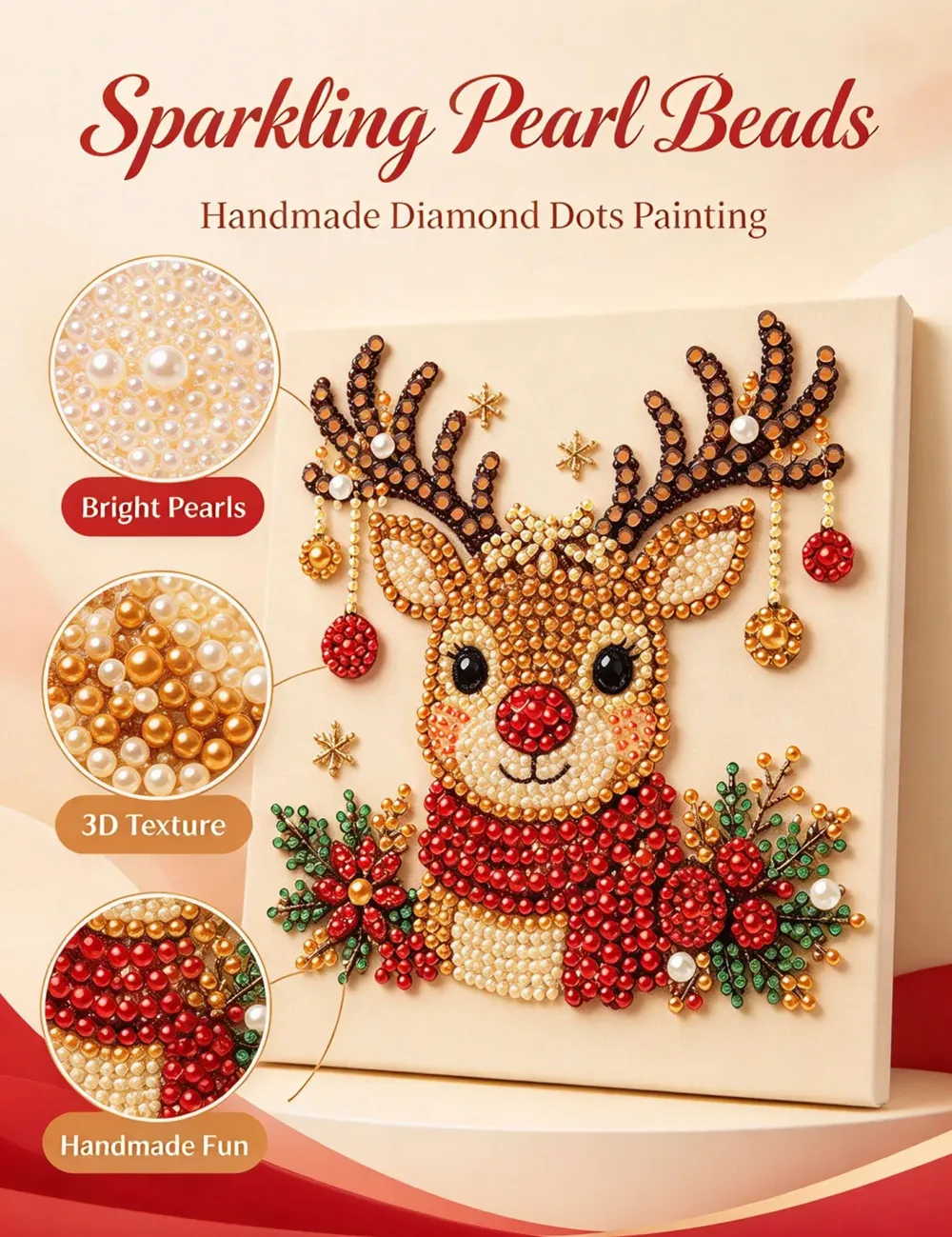 Diamantmalerei Weihnachtsdekor Bastelset mit Strasssteinen