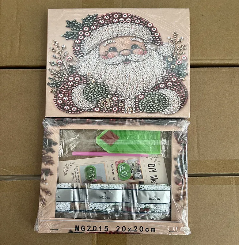 Diamantmalerei Weihnachtsdekor Bastelset mit Strasssteinen