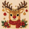 Diamantmalerei Weihnachtsdekor Bastelset mit Strasssteinen – Farbe Gelb (2)