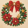 Diamantmalerei Weihnachtsdekor Bastelset mit Strasssteinen – Farbe Rot (3)