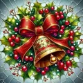Diamantmalerei Weihnachtsglocke 40 bis 60 cm Harz oder Acryl – Farbe 120 Colors-BQ BY-10