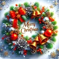 Diamantmalerei Weihnachtsglocke 40 bis 60 cm Harz oder Acryl – Farbe 120 Colors-BQ BY-14