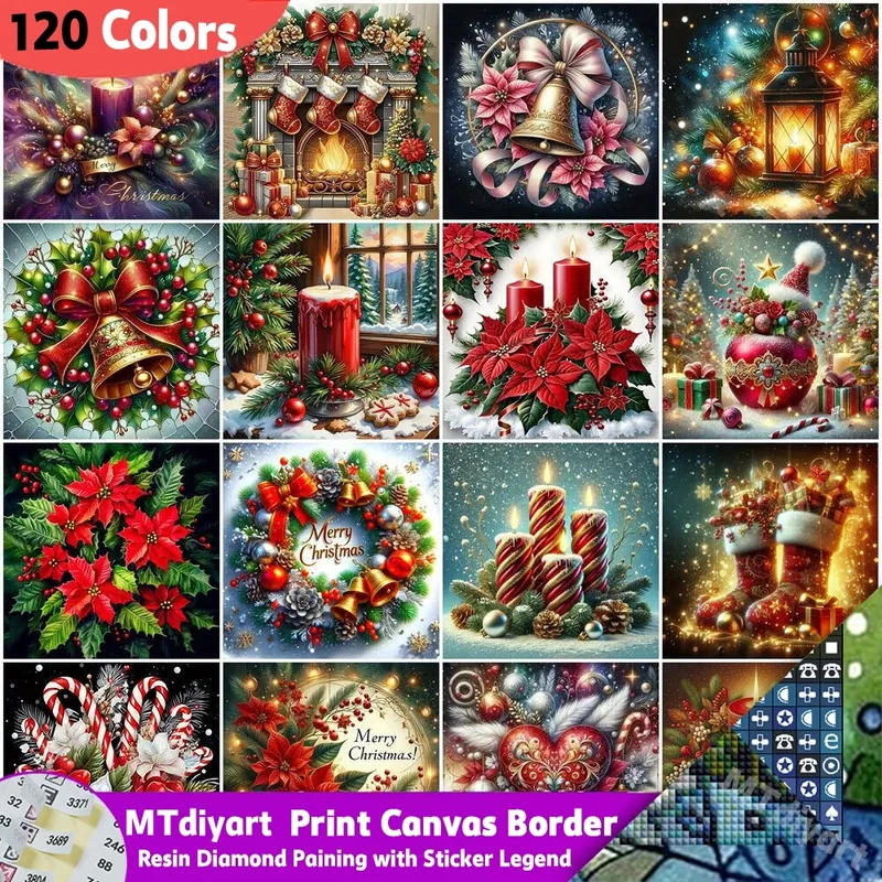 Diamantmalerei Weihnachtsglocke 40 bis 60 cm Harz oder Acryl