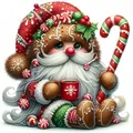 Diamantmalerei Weihnachtsgnom 40 bis 60 cm Harz oder Acryl – Farbe 120 Colors-BQ BY-7