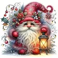 Diamantmalerei Weihnachtsgnom 40 bis 60 cm Harz oder Acryl – Farbe 120 Colors-BQ BY-1