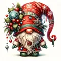 Diamantmalerei Weihnachtsgnom 40 bis 60 cm Harz oder Acryl – Farbe 120 Colors-BQ BY-3