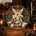 Diamantmalerei Weihnachtskrippe 20 bis 30 cm flach hängend – 4