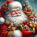 Diamantmalerei Weihnachtsmann 20 bis 70 cm rund oder eckig – 1