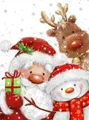 Diamantmalerei Weihnachtsmotiv 20 x 30 bis 30 x 40 cm rund/eckig – Farbe VET0504