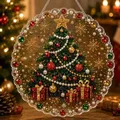 Diamantmalerei Weihnachtsornament Kranz 20 bis 25 cm – Farbe 20cm