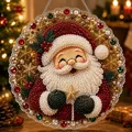 Diamantmalerei Weihnachtsornament Kranz 20 bis 25 cm – Farbe 25cm