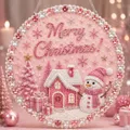 Diamantmalerei Weihnachtsornament Kranz 20 bis 25 cm – Farbe 25cm