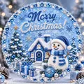 Diamantmalerei Weihnachtsornament Kranz 20 bis 25 cm – Farbe 25cm