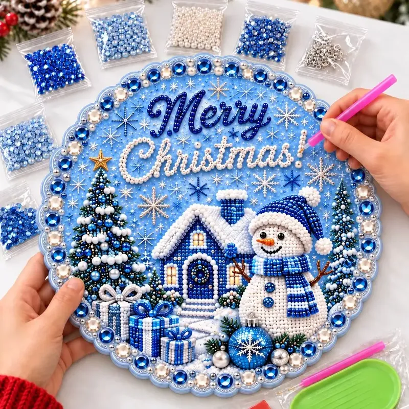 Diamantmalerei Weihnachtsornament Kranz 20 bis 25 cm