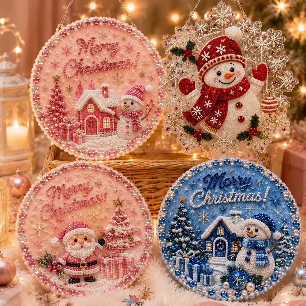 Diamantmalerei Weihnachtsornament Kranz 20 bis 25 cm