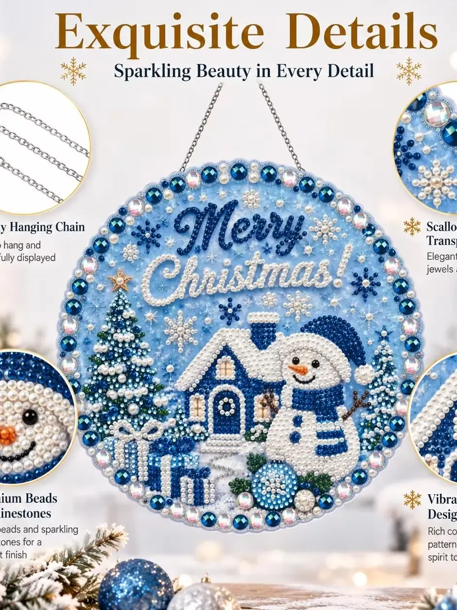 Diamantmalerei Weihnachtsornament Kranz 20 bis 25 cm