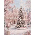 Diamantmalerei Weihnachtsschloss 20 bis 70 cm rund oder eckig – 1