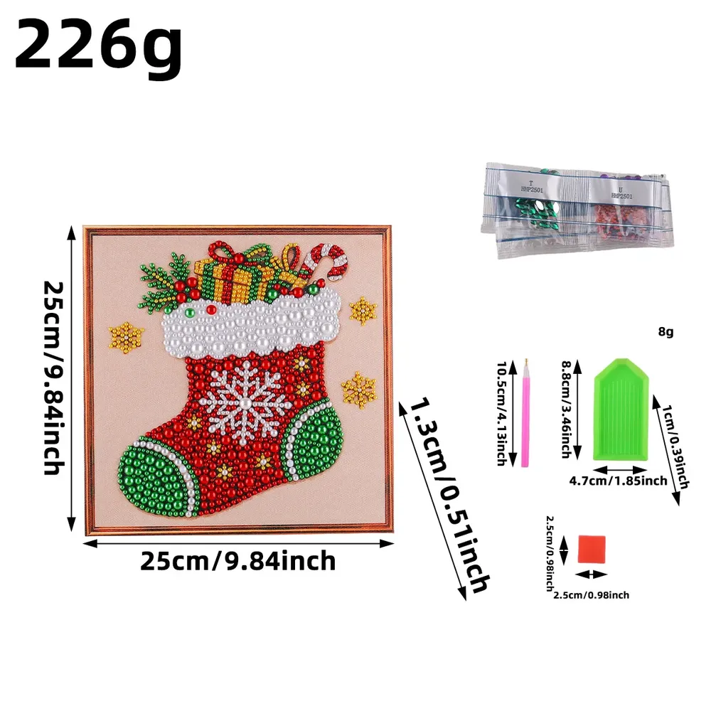 Diamantmalerei Weihnachtsstrumpf Ornament DIY