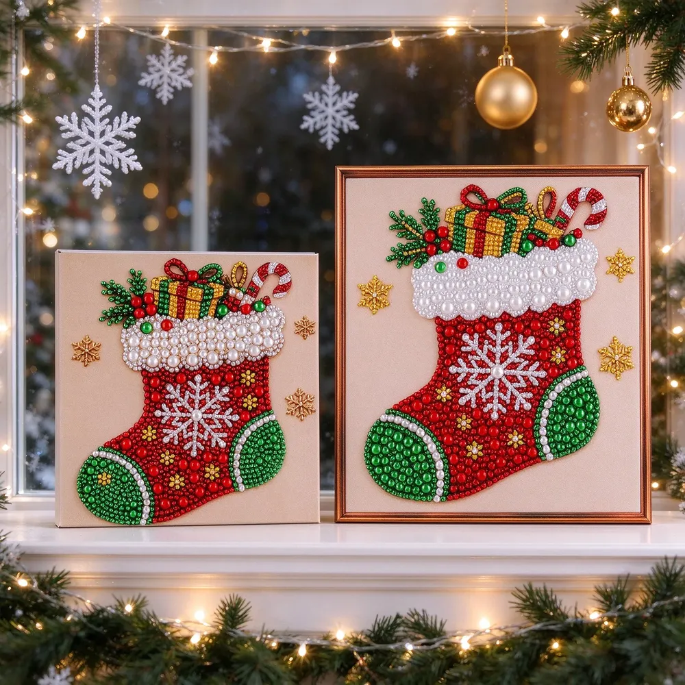 Diamantmalerei Weihnachtsstrumpf Ornament DIY