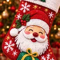 Diamantmalerei Weihnachtsstrumpf Set mit Nikolaus Schneemann – 5