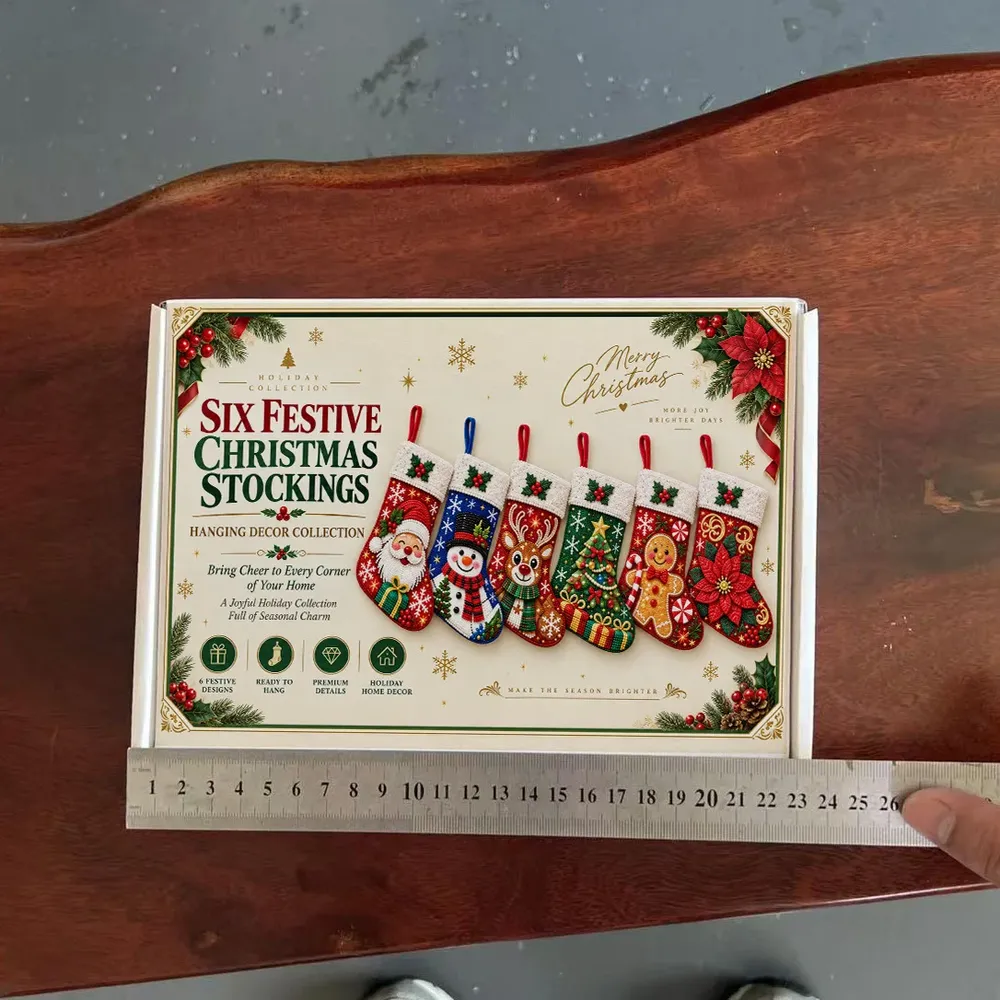 Diamantmalerei Weihnachtsstrumpf Set mit Nikolaus Schneemann
