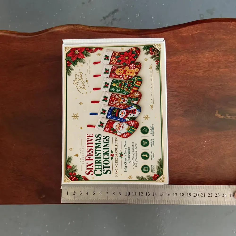 Diamantmalerei Weihnachtsstrumpf Set mit Nikolaus Schneemann