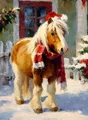 Diamantmalerei Weihnachtstiere 20 bis 70 cm rund oder eckig – Farbe Blau (08)