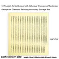 Diamantmalerei Werkzeug Aufkleber Transparent DMC 447 Nummern – Farbe Transparent