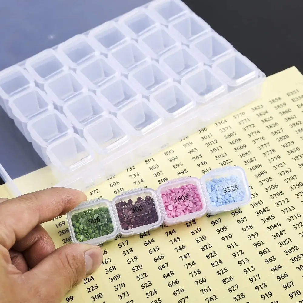 Diamantmalerei Werkzeug Aufkleber Transparent DMC 447 Nummern