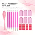 Diamantmalerei Werkzeugset 21-teilig für DIY-Bastelarbeiten – Farbe 21pcs tool pink