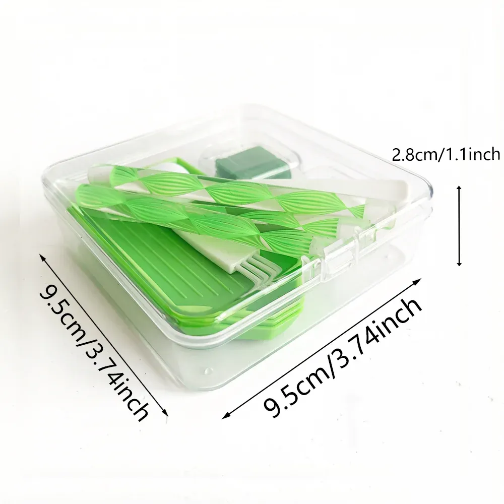 Diamantmalerei Werkzeugset 4 Farben Box Tablett Wachs Pinzette Stift