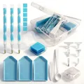 Diamantmalerei Werkzeugset mit Aufbewahrungsbox und MultiPlacer – Farbe Blau