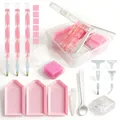 Diamantmalerei Werkzeugset mit Aufbewahrungsbox und MultiPlacer – Farbe Rosa