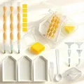 Diamantmalerei Werkzeugset mit Aufbewahrungsbox und MultiPlacer – Farbe WEISS