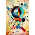 Diamantmalerei Western Abstraktion Wassily Kandinsky 20x25cm bis 45x60cm – Color Lila
