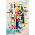 Diamantmalerei Western Abstraktion Wassily Kandinsky 20x25cm bis 45x60cm – Color WEISS
