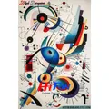 Diamantmalerei Western Abstraktion Wassily Kandinsky 20x25cm bis 45x60cm – Color Rot