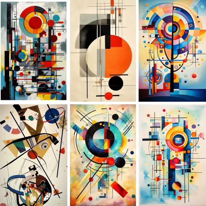 Diamantmalerei Western Abstraktion Wassily Kandinsky 20x25cm bis 45x60cm