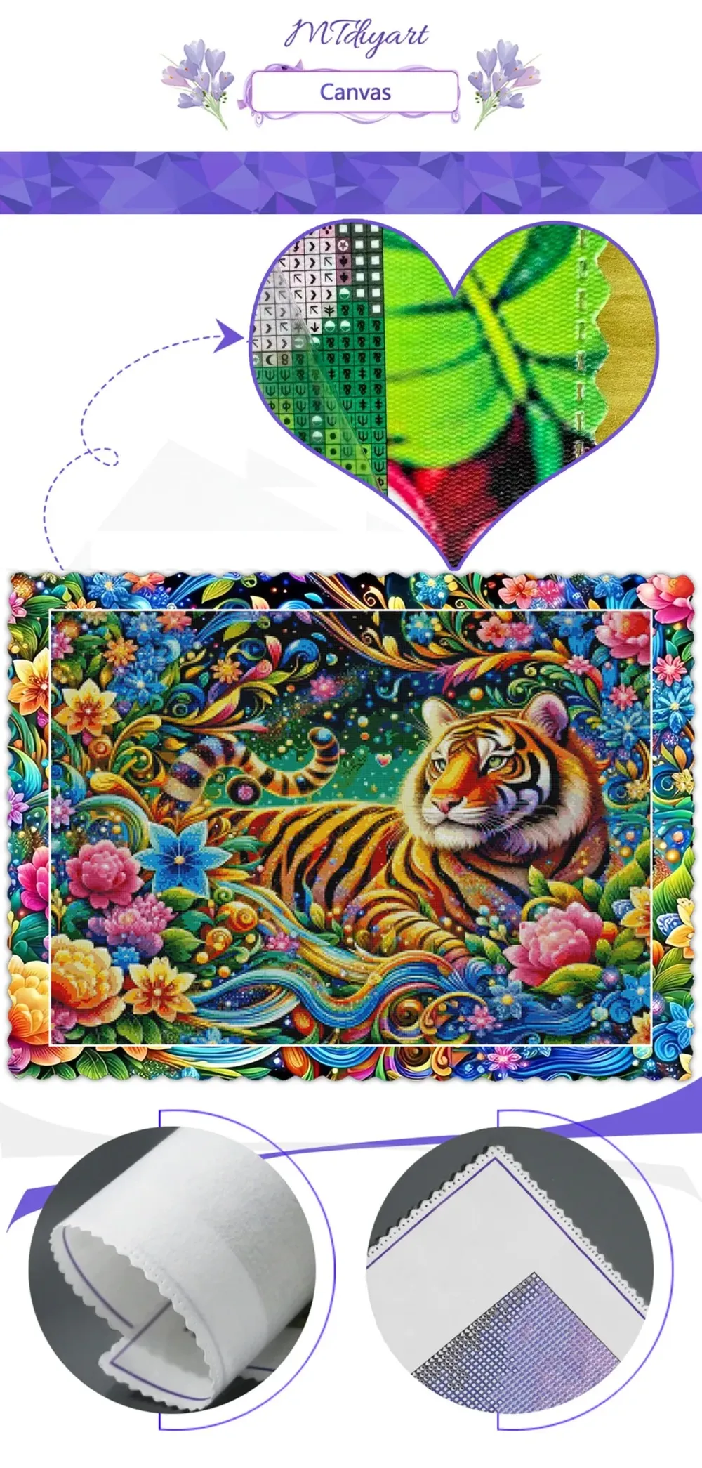 Diamantmalerei Winter Hamster 40 bis 60 cm Harz oder Acryl