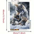 Diamantmalerei Wolf Familie 20 bis 70 cm rahmenlos – 3