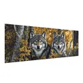 Diamantmalerei Wölfe Wald extra groß rahmenlos – Farbe FC28001