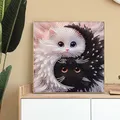 Diamantmalerei Yin Yang Katze 30x30cm – 4