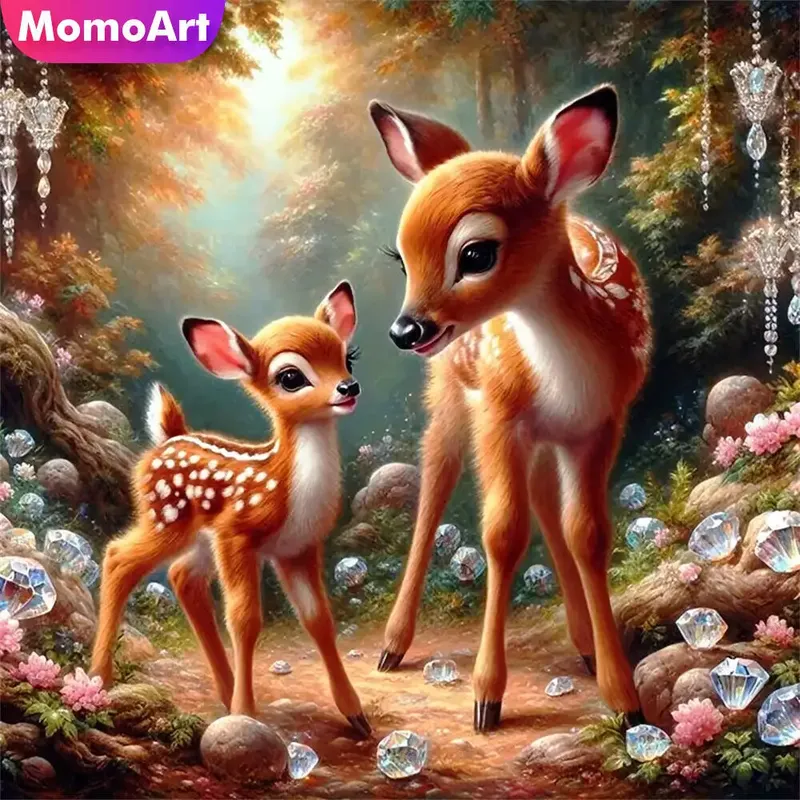 Diamantmosaik Bär Mond 20 x 20 bis 50 x 50 cm rund/eckig