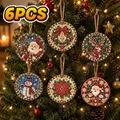 Diamantmosaik Weihnachtsanhänger 6 bis 12 Stück – Color C 6PCS