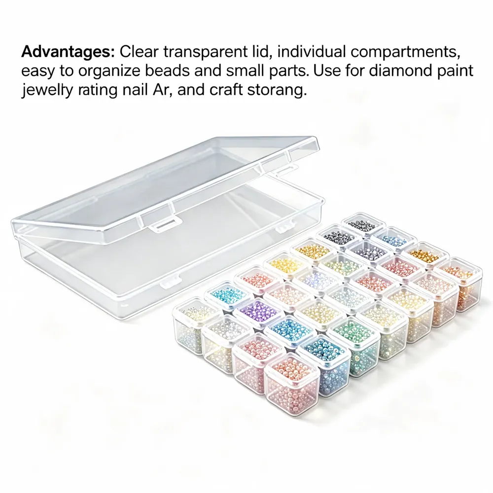 Diamond Painting Aufbewahrung 10 Sets mit 28 Fächern für Zubehör