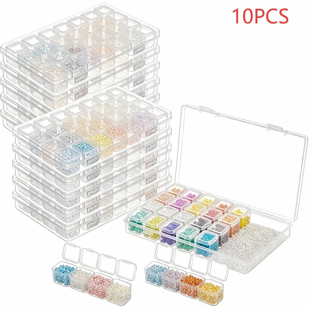 Diamond Painting Aufbewahrung 10 Sets mit 28 Fächern für Zubehör