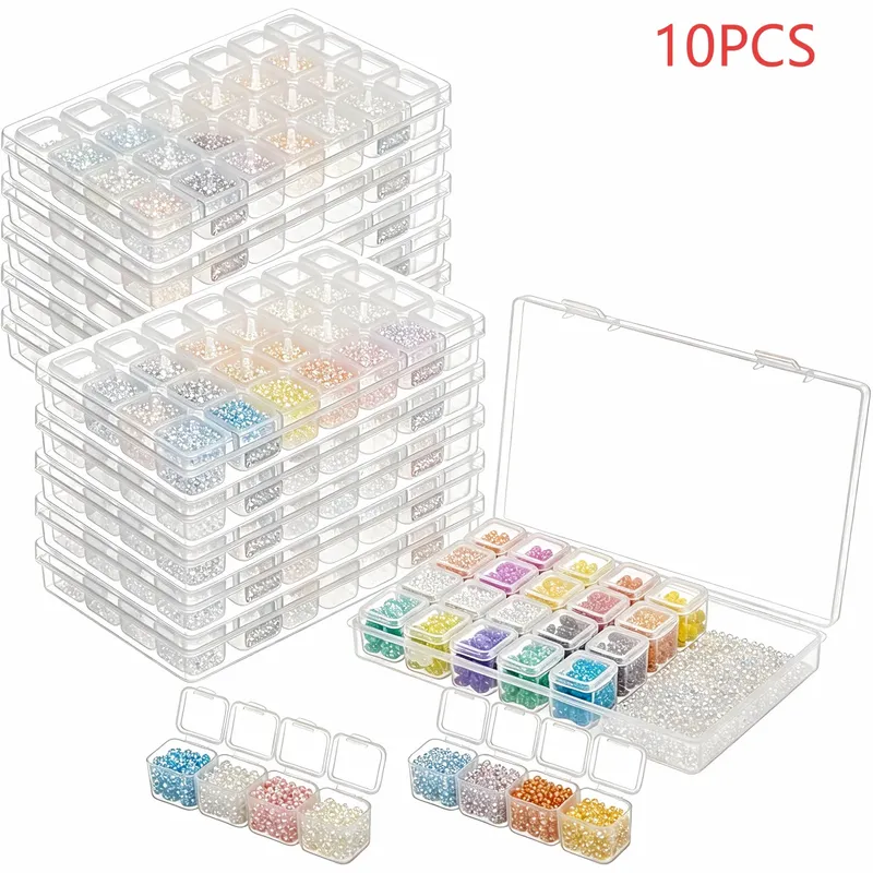 Diamond Painting Aufbewahrung 10 Sets mit 28 Fächern für Zubehör