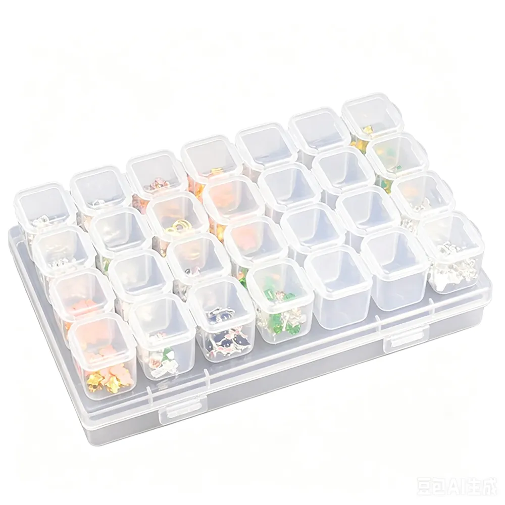 Diamond Painting Aufbewahrung 10 Sets mit 28 Fächern für Zubehör