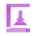 Diamond Painting Ausrichtungswerkzeug Set mit Lineal – Farbe Purple square